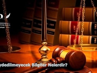 Adli Sicile Kaydedilmeyecek Bilgiler Nelerdir?