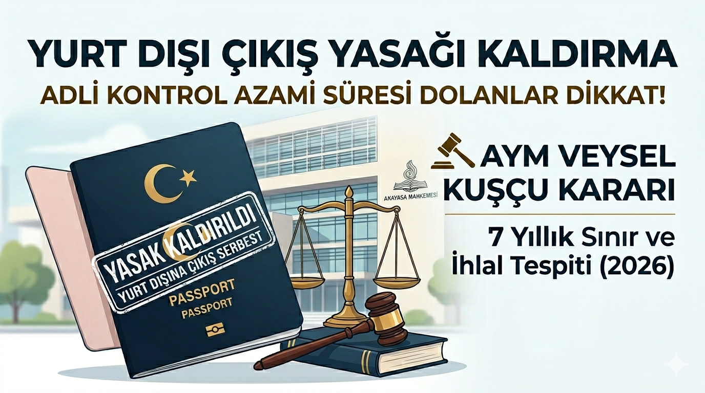 Veysel Kuşçu kararı uyarınca yurt dışı çıkış yasağı kaldırma ve adli kontrol azami süresi.
